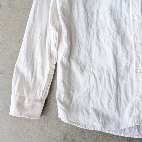 Marine Layer White Cotton Button Front Shirt medium - Picture 3 of 6